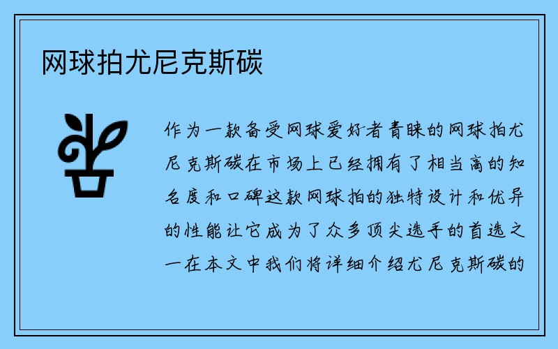 网球拍尤尼克斯碳