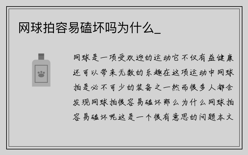 网球拍容易磕坏吗为什么_