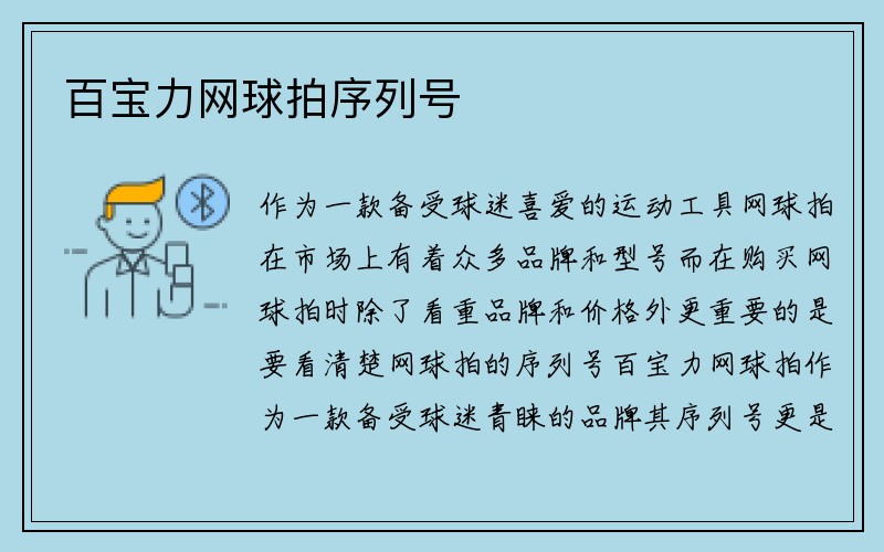 百宝力网球拍序列号